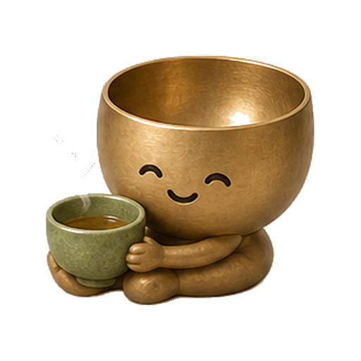 小缽仔喝著茶等待新活動
